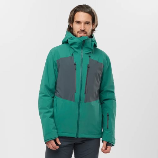 Green Salomon Highland Men's Insulated Jackets | IE PY9372